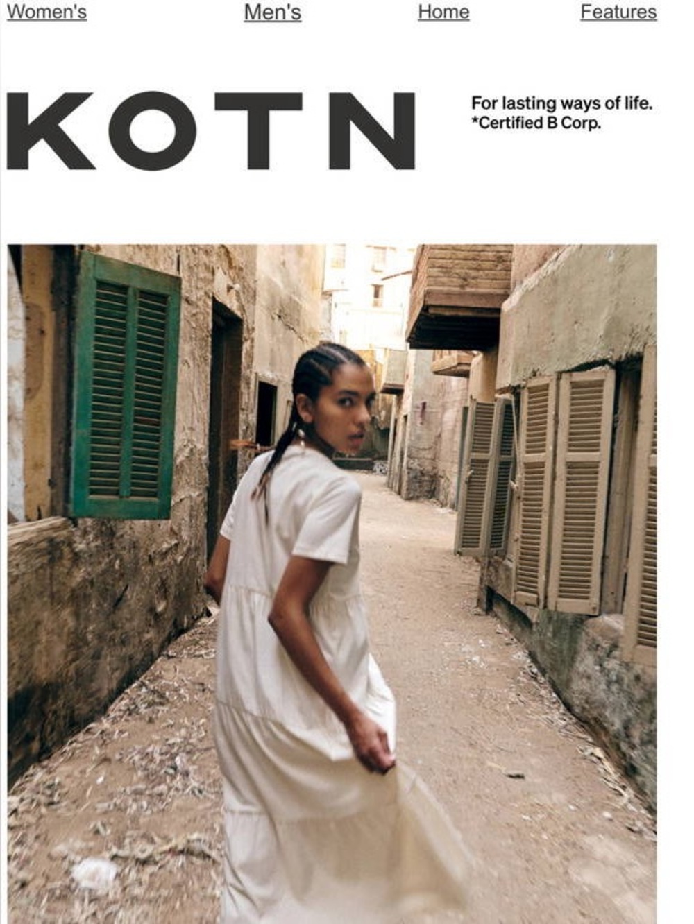 Kohn babydoll midi dress